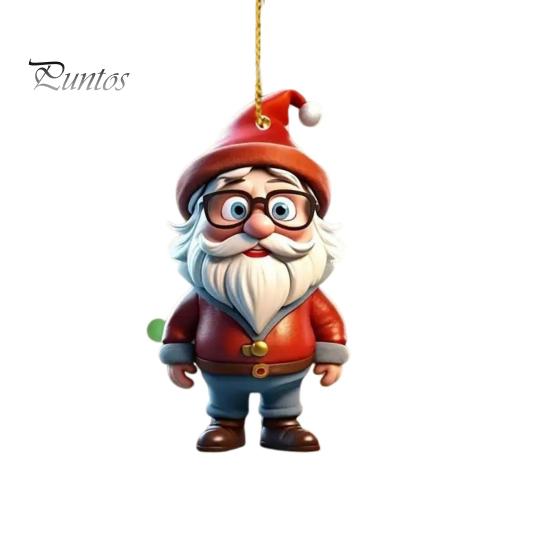 Weihnachtsschmuck, Cartoon-Schneemann/Weihnachtsmann, hängende Weihnachtsbaum-Dekoration, Feiertags-Acryl-Dekor für Weihnachten, Valentinstag, Winter-Party-Zubehör