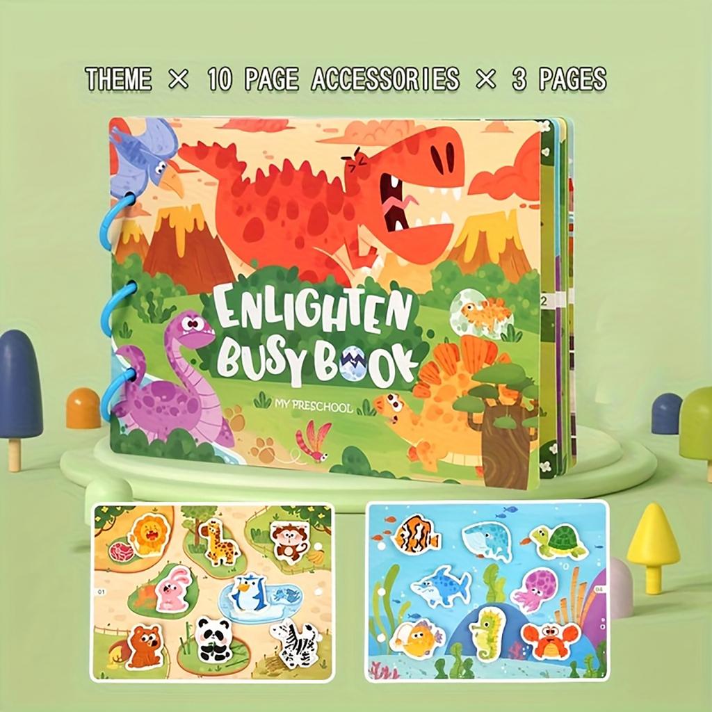 Quiet Book Children's Enlightenment Sticker General Knowledge Puzzzle Book Toy