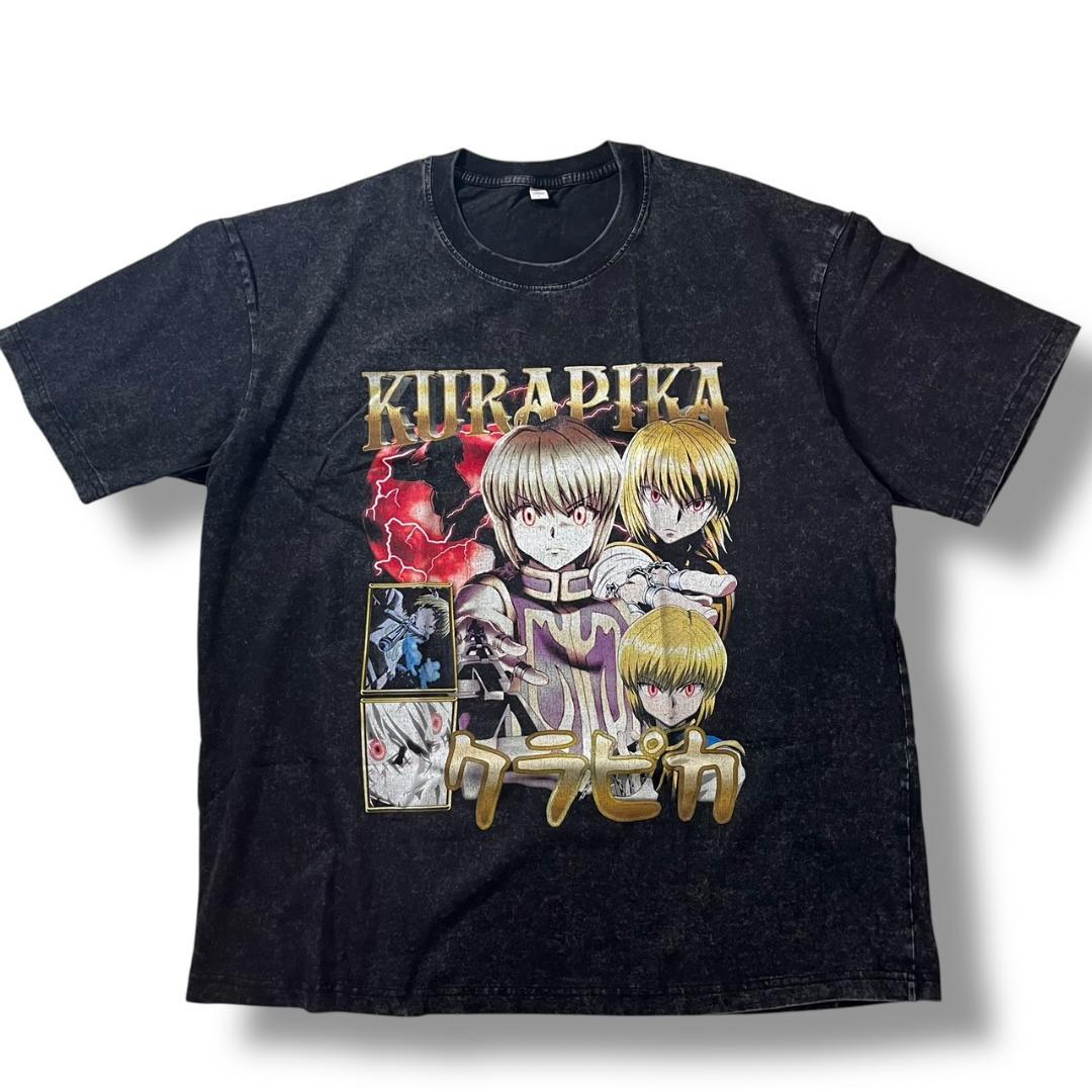 

[USED] HUNTER×HUNTER Kurapika T-shirt, Vintage Processing, Size L, Anime Tee