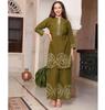 Women Beautiful Party Wear Cotton Kurta Pant Cord Set Indian Bollywood Designer Top Tunic Kurti