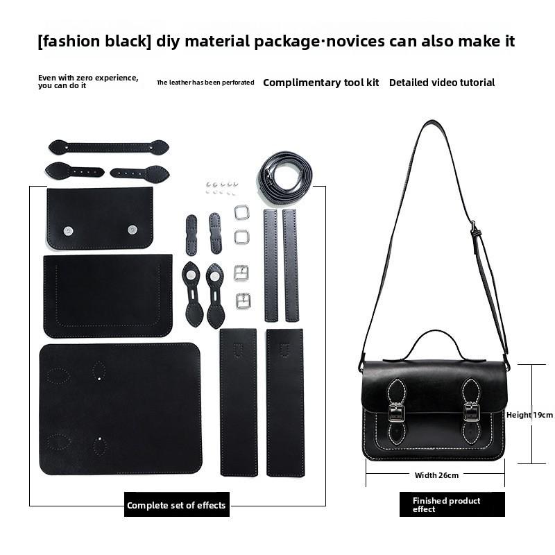 MTMA Handgemaakte Doe-het-zelf Tas Maak Je Eigen Nieuwe Handgemaakte Geweven Cambridge Tas Dames Schouder Crossbody Doe-het-zelf Vierkante Tas Mode black