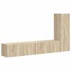 Wall Mounted TV Cabinet Set 3 Pcs Sonoma Oak Wood Based Material