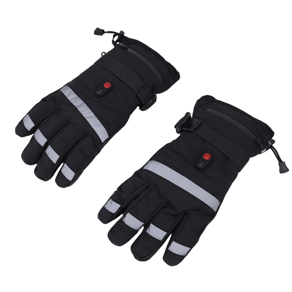Winter Rechargeable Electric Warm Heated Gloves Men Women Battery Powered Heating Gloves with Reflective Strips for