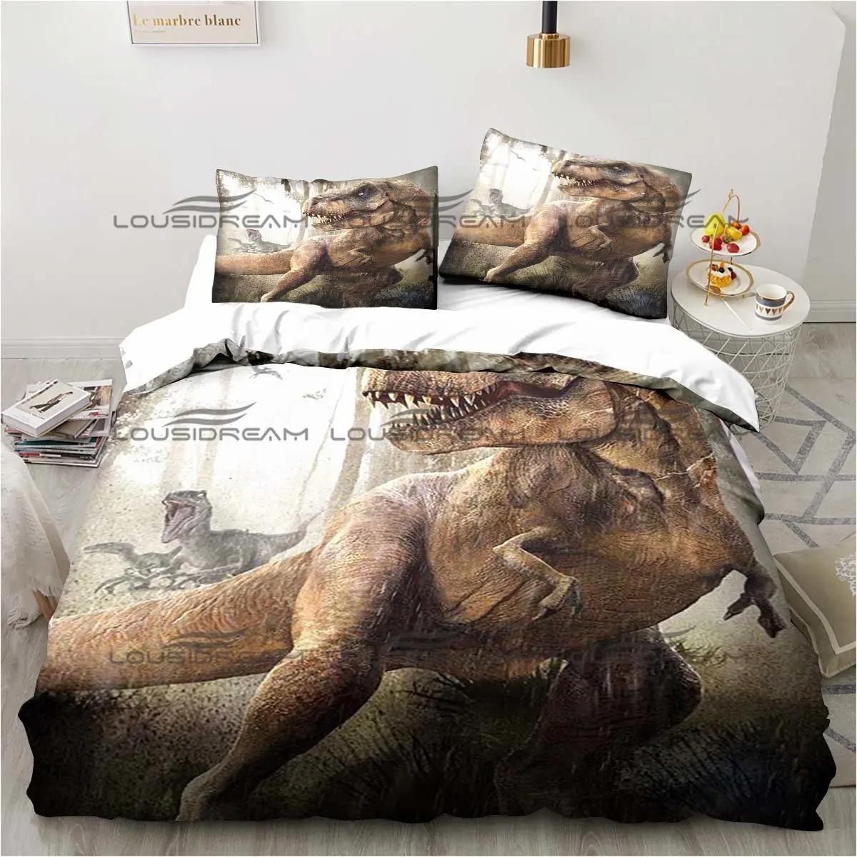 

Постельное белье Jurassic Park Dinasours Twin Комплект постельного белья из 3 предметов, пододеяльник, двуспальная кровать, покрывало King, домашний текстиль 70x133cm 2pcs