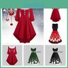 Mrs Santa Claus Christmas Dress Women Cosplay Party Costume Soft And Skin-touch Velvet Material