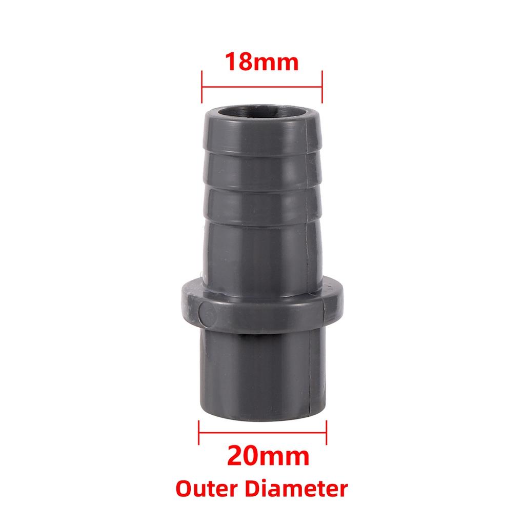 Grey PVC Water Pipe Fittings OD20/25 To 8/10/12/14/16/18/20mm Reducing Joint Garden Irrigation Aquarium Drainage System Coupling