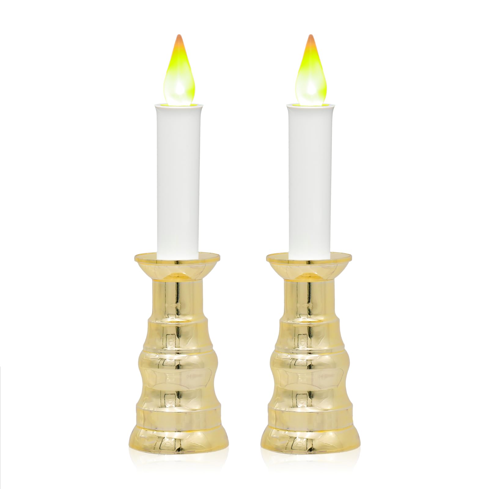 

LED Candle for Buddhist Altars (Made in Japan) - Safe Dry-Type Flameless Candle, Flickering Light, Gold, Pet Altar Accessories