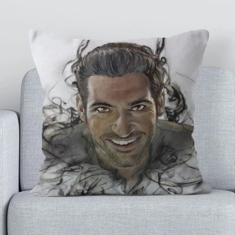 Chair Cushion Cover X Lucifer Decorative Pillows for Sofa Pillowcase Short Plush Pillow Hugs Fall Decor Covers X