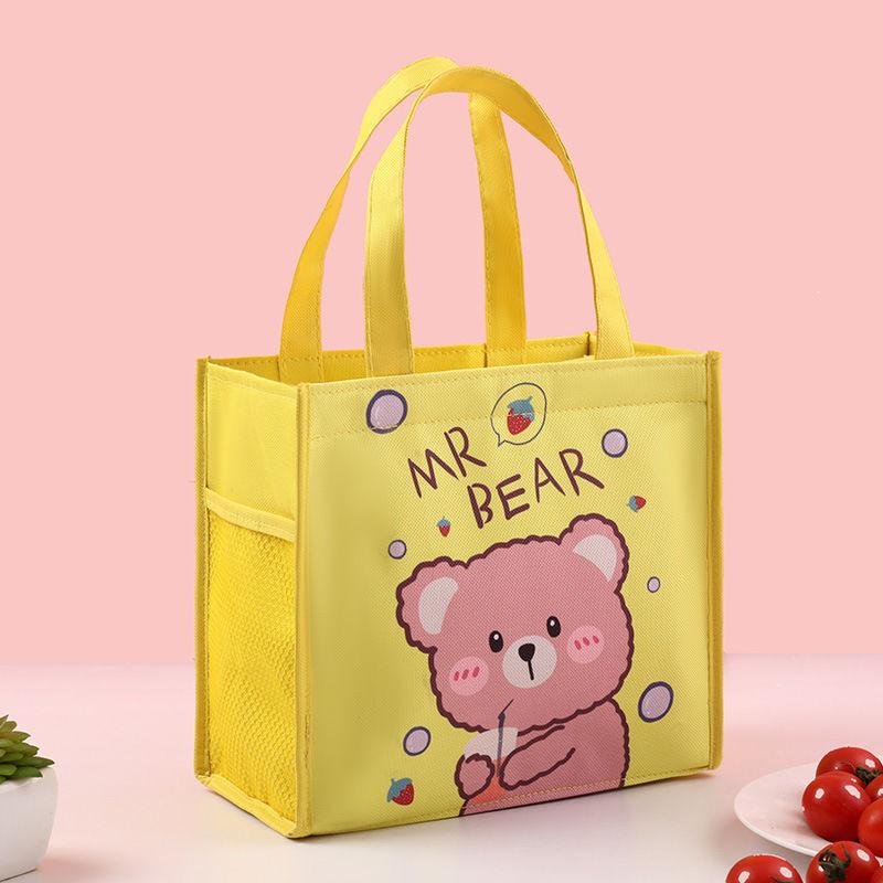 Insulated Bento Lunch Bag - Waterproof Meal Carrier with Aluminum Foil Lining for Students and Office Workers