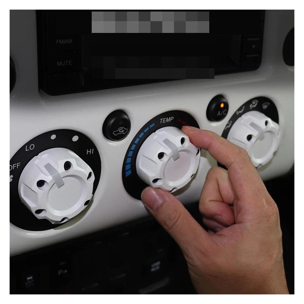 NIJIU Toyota FJ Cruiser Knoflík klimatizace Upravený FJ Středový ovládací panel Vnitřní dekorace Tlačítko klimatizace Cruiser Kompatibilní (Černá)