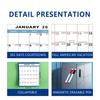 2026 Engelsksidig Laminerad Väggkalender med Raderbar Yta Vikbar Design för Hemmakontor Skola
