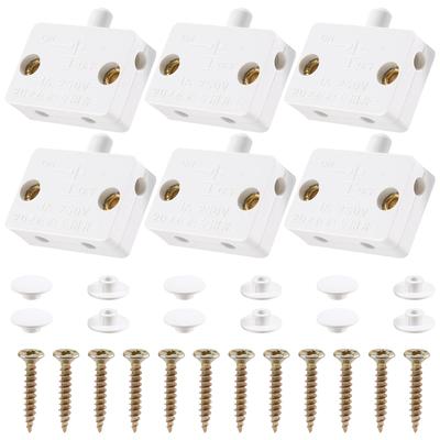 AA58 6Pcs Door Led Switch for Closet Light,Normally Closed Cabinet Electrical Lamp Switches,for Closet Pantry Cabinet White