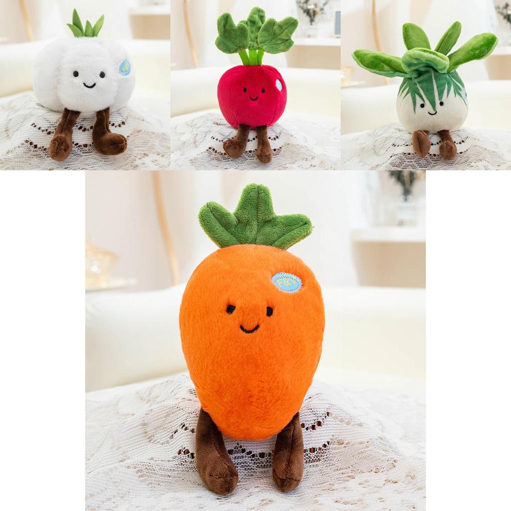 Carrot Mushroom Pumpkin Eggplant Corn Lotus Root Vegetable Plush Toy For Kids Gift And Collectors