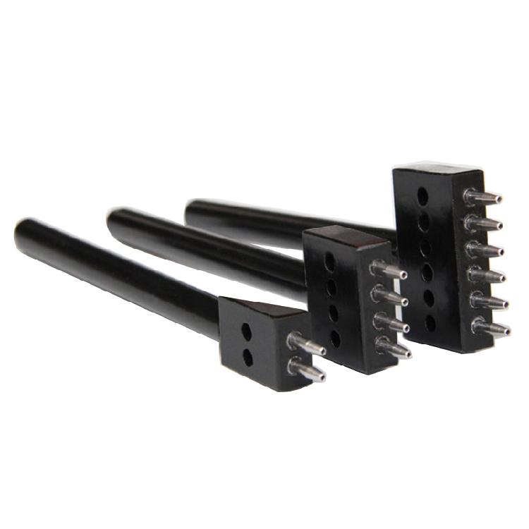 Leather Hole Punch Tool 4mm 5mm 2/4/6 Tooth Lacing Diamond Stitching Chisel