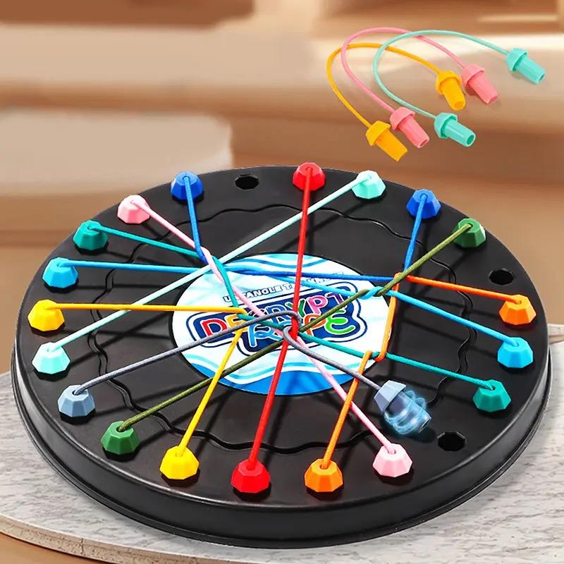 Children Rope Knots Sensory Social Board Game Logical Thinking Challenge Twisted Connected Line Brain Strategy Table Game