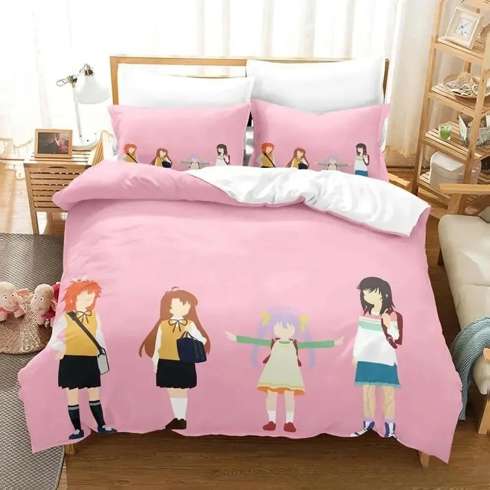 3D Print Anime Non Non Biyori Bedding Set Printed Bed Set With Pillowcase Bed Duvet Cover Soft Queen King Size Bedclothes Home