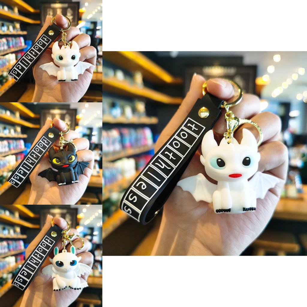 Toothless Dragon Keychain Silicone Pendant With Smile Design For Couples Gift And Accessories