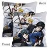 Anime Manga Black Butler Pillow Covers Cartoon Sofa Decorative Home Double-Sided Printing Short Plush Cute Cushion Cover