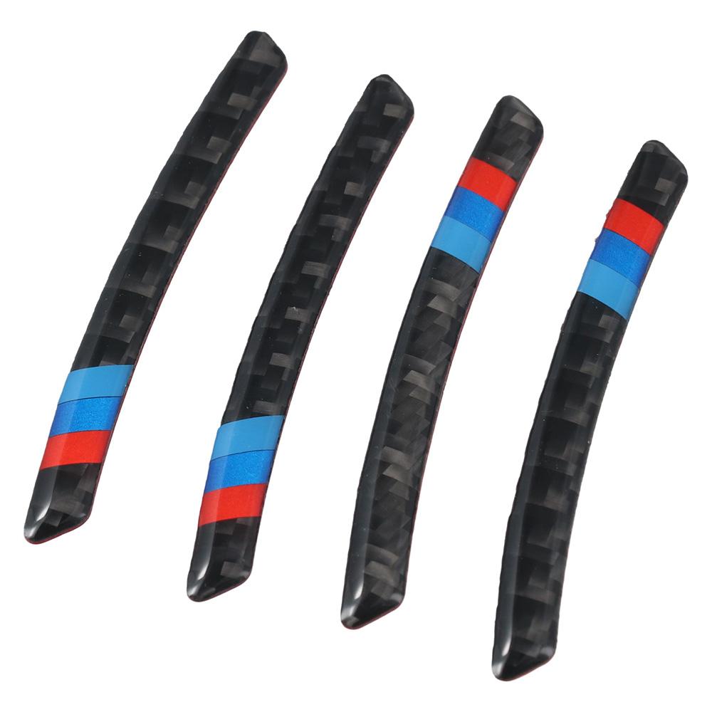 

4 шт., черная наклейка на центр колеса, защитная наклейка из углеродного волокна из углеродного волокна для большинства автомобилей