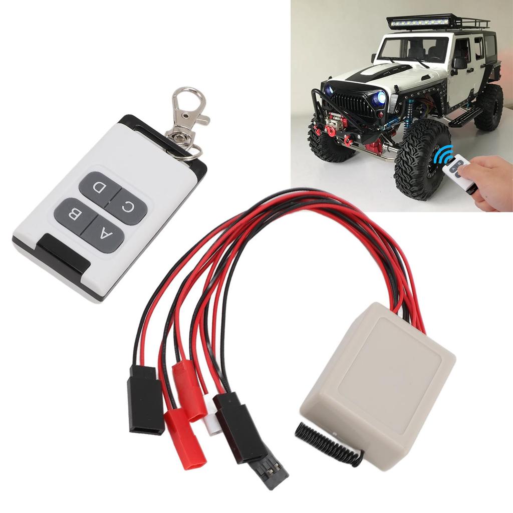 RC Model Car Winch Controller Universal Climbing Car 4 Channel Winch Light Remote Control Controller