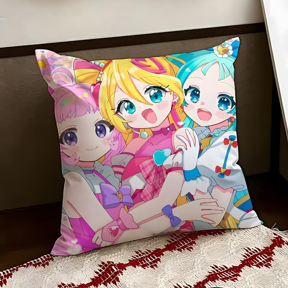 Cute Anime HHimitsu no AiPri Cushion Cover Reversible Soft Durable Pillow Cover Home  Car MultiScene Use for Daily Comfort