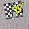 MTV Unisex Adult Checkerboard Logo T-Shirt