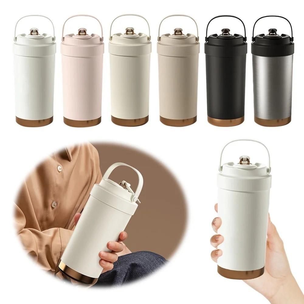 Ceramic Coated Travel Coffee Mug 500ml Insulated Water Bottle Hot Cold Drinks Tumbler Hiking