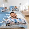 Messi Argentina Football Legend Print 3Pcs Bedding Setduvet Cover With 2 Bedropillowcase Home Birthday Gift