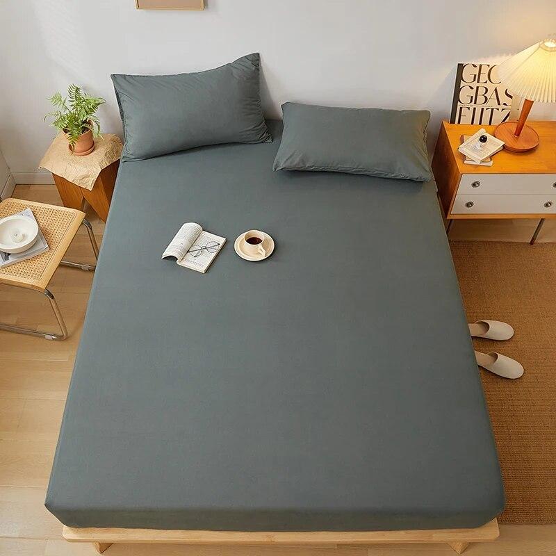 Adjustable Fitted Sheet 160x200,Bed Sheet With Elastic Band 135x190,Mattress Protector Cover,Skin-friendly,Solid Color