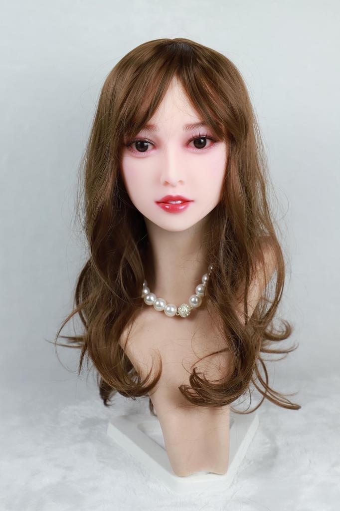 TPE Figure Head Wig Two Connection Wig Type Brown Curl Not High-quality Head, Only, Type, Methods, #225 - (stand Included)