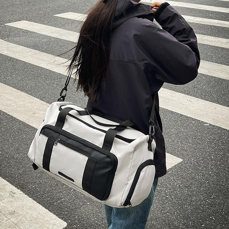Fashionable Casual Luggage Bag for Business Trip Multi-functional Large Capacity Shoe Bin Hand-heat Travel Bag Dry and Wet Separation Fitness Bag
