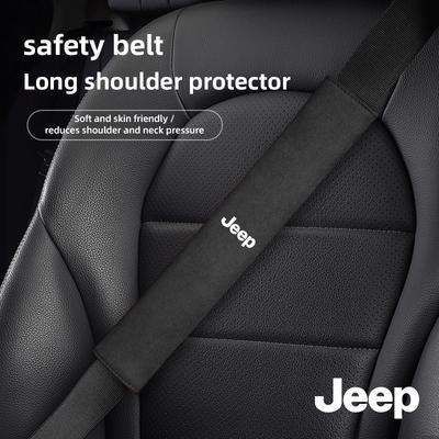 Car Styling Seat Belt Cover Shoulder Strap Pad Harness Cushion For Grand Cherokee Wrangler JK Gladiator Compass Renegade Pa