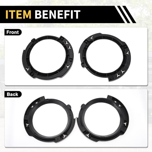 REPAIROCK Compatible with Jeep Wrangler JK 2007-2017, 1 Pair Headlight Mounting Brackets, Headlight Lamp Bezels (Left and Right Set), 7-Inch Round Hea