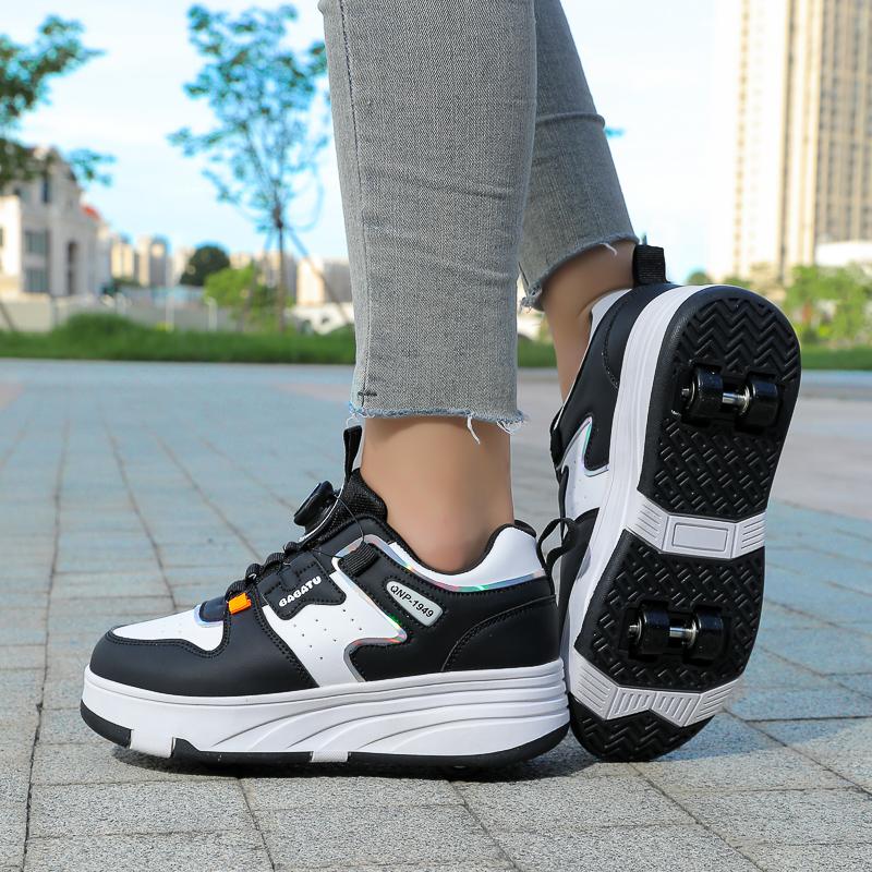 28-42 Boys Roller Skates Shoes Removable Flat Shoes Four Wheels Girls Roller Skates Sneakers for Women Boys Skate Shoes