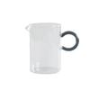 SKON Glass Jug with Microwave Safe Ring, Gray, Approx. 720ml, Heat-Resistant Glass,