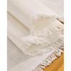 Letjolt White Table Runner 72 Inches Farmhouse Table Runner Slub Texture Cotton Linen Table Decor Rustic Home Table Decoration Wedding Reception