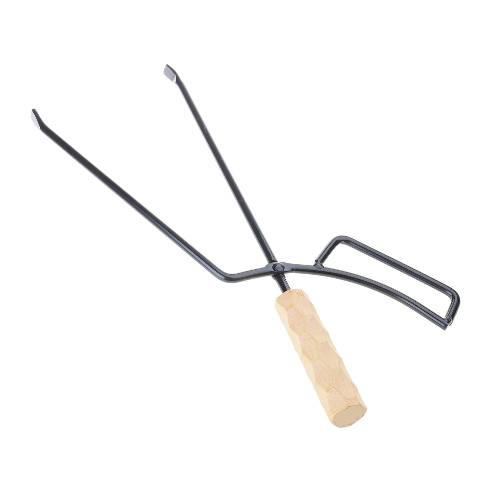 

Comfortable Grip Charcoals Clip Metal Wood Barbecue Fire Tongs Fireplaces Tongs for Easy Charcoals Management