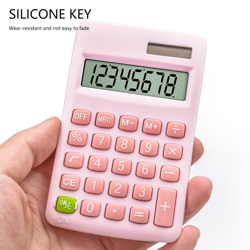 8 Digit Desktop Calculator Large LCD Display Solar/Battery Double Power Office Calculator for Home School Computing Use
