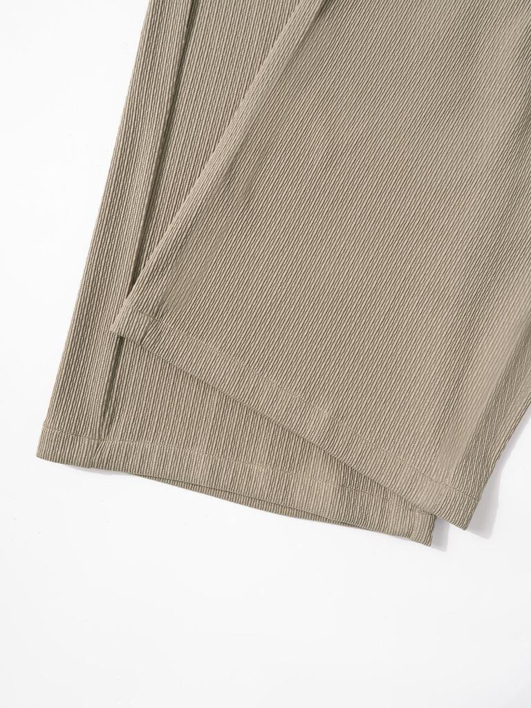 High-Waisted European and American Style Solid Color Drawstring Pants - Fashionably Casual, Comfortable Straight-Leg for Daily Wear