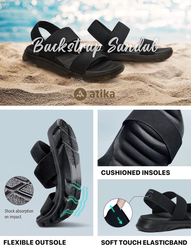 Atica Velcro Perfect for Outdoor and Summer Shoes Women's Lightweight, Breathable, Non-Slip, Amphibious, Strap, Cushioned, Walking, Activities,