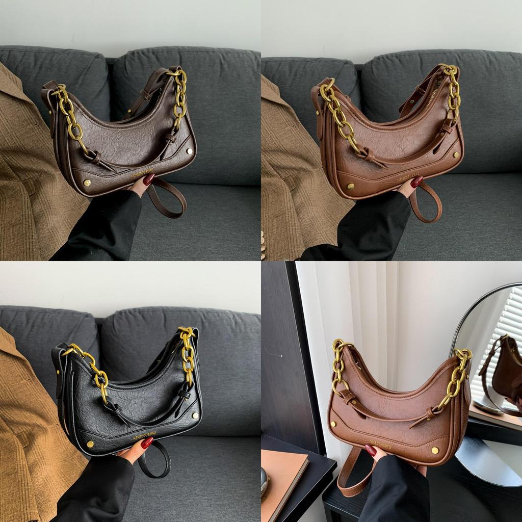 Retro Fashion Handbag Women 2023 New Autumn Winter Vintage High-end Small Square Bag Commuter Crossbody Bag