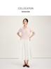 Women's Short Sleeve French POLO Collar Diamond Jacquard Knit Top - 54.7% Wool, 45.3% Linen