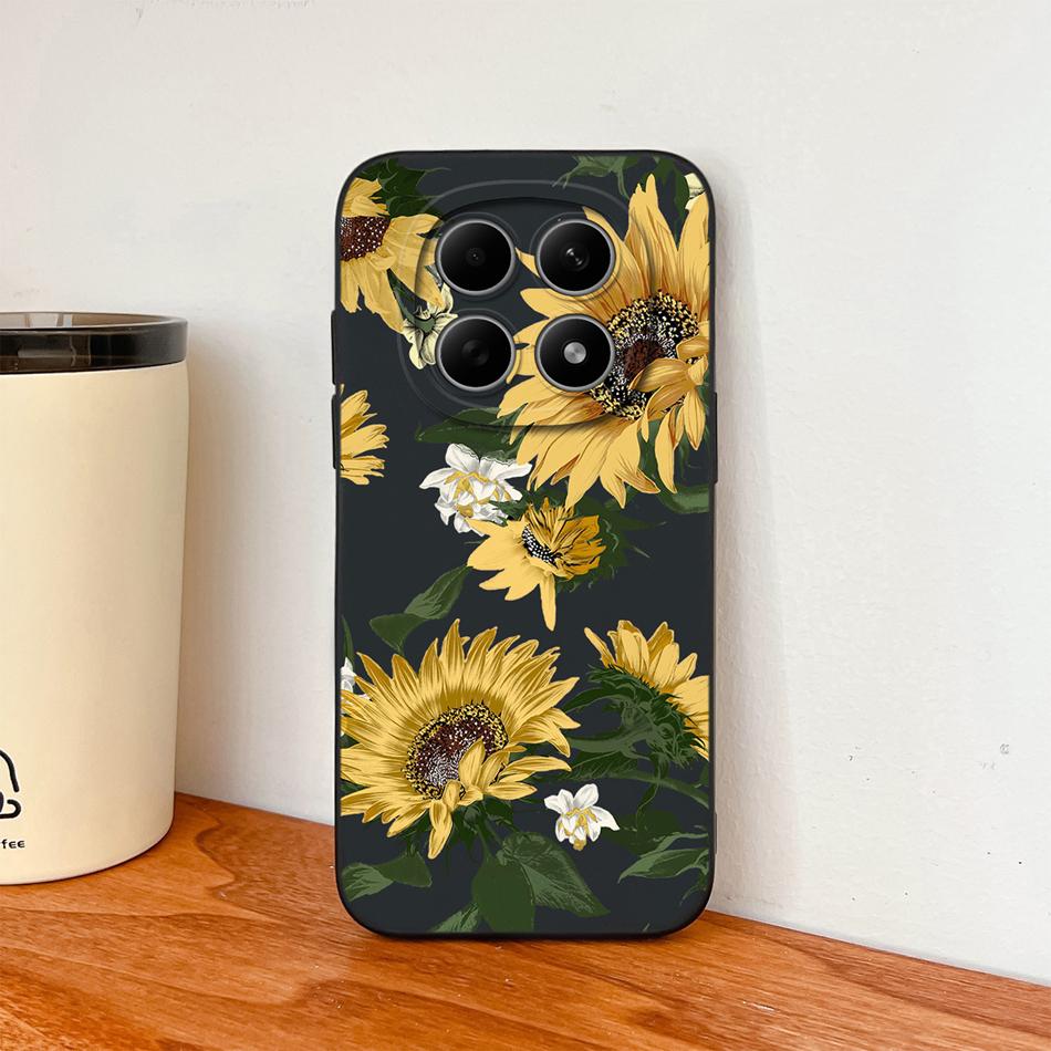 Case For Redmi Note 15 Pro Plus Candy Painted Flower Phone Cover For Redmi Note15 4G 5G Soft Camera Protecion Liquid Back Covers