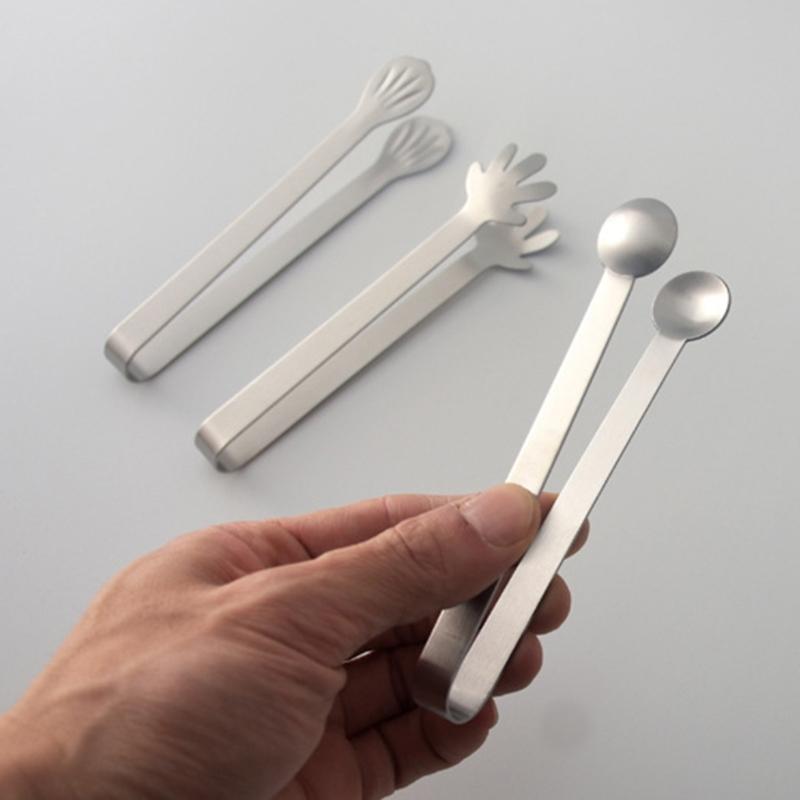 Ice Cubes Tongs Stainless Steel Cooking Tongs Kitchen Utensils For Snacks Sugar Sugar Dessert BBQ Buffet Serving Frying