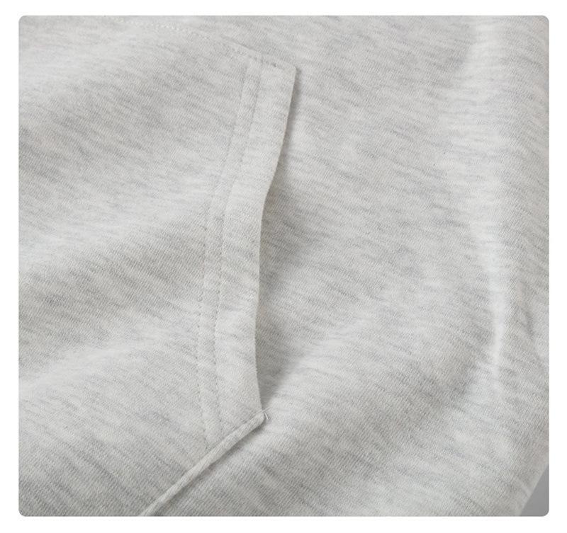 Men's Autumn Logo Embroidered Hooded Sweatshirt - Casual Loose Fit Pullover