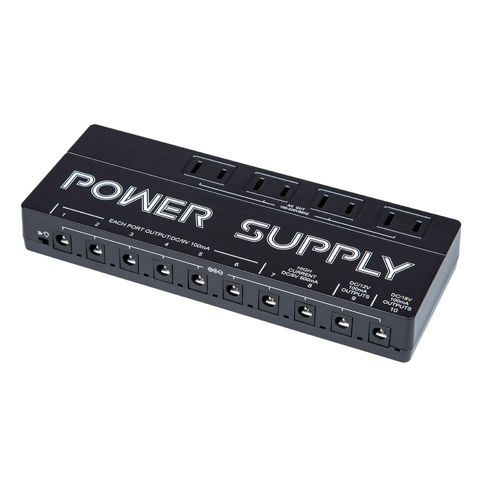 

Guitar Effects Pedal Power Supply 10 Output Noise Reduction 9V 12V 18V Effect Pedal Power Supply Aluminum Alloy Case Type 1