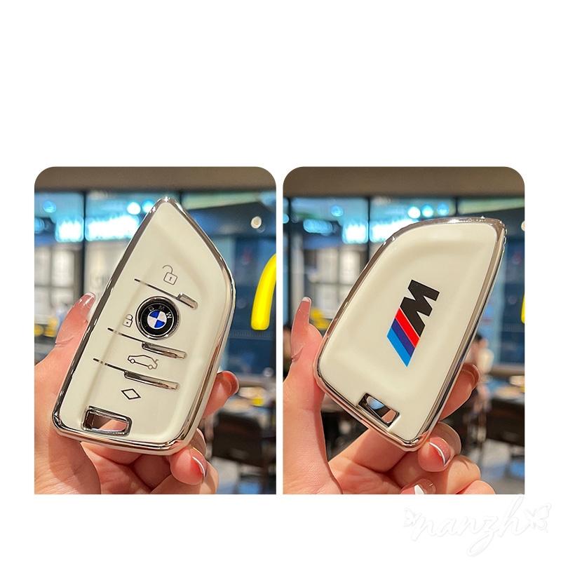 Keychain Holder Protector for BMW X1 X3 X5 X6 X7 1 3 5 6 7 Series G20 G30 G11 F15 F16 G01 Soft TPU Car Key Cover Case Shell Fob