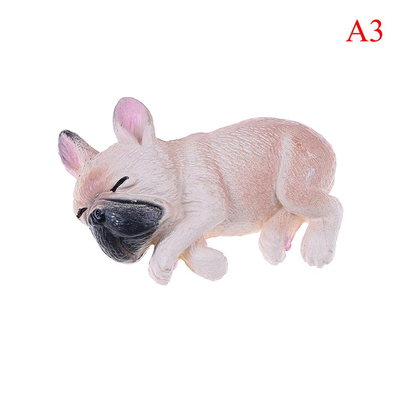 1PCS French Bulldog Sleepy Corgis Dog Toys Landscape Decor Animals Dolls Kids Gifts Action Figures PVC Model Toy