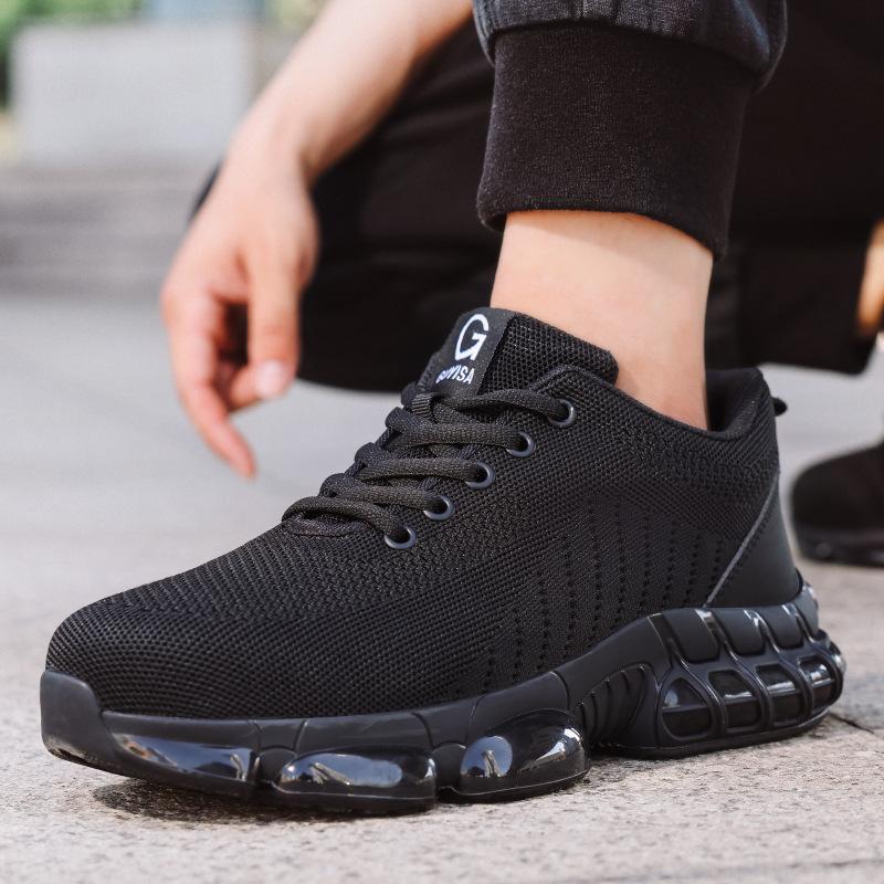 Customized labor insurance shoes, light men's comfortable soft sole, anti-smashing and anti-piercing steel bag head, wear-resistant work shoes