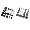23 Pieces Cymbal Replacement Accessories Non Slip 2.5cm 4cm 5cm Felt Pads Drum Cymbal Sleeves Nuts W